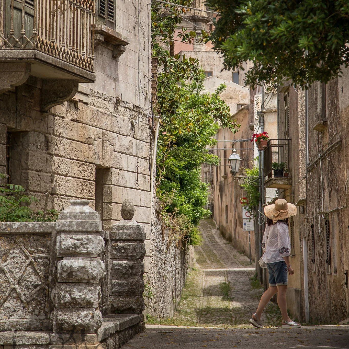 The streets of Erice in Italy