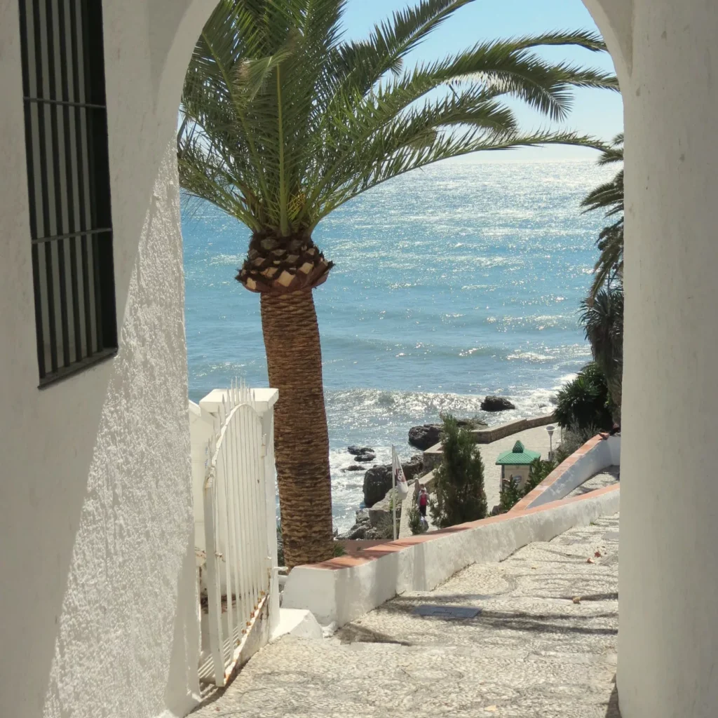 View of the sea in Nerja, Malaga day tripping