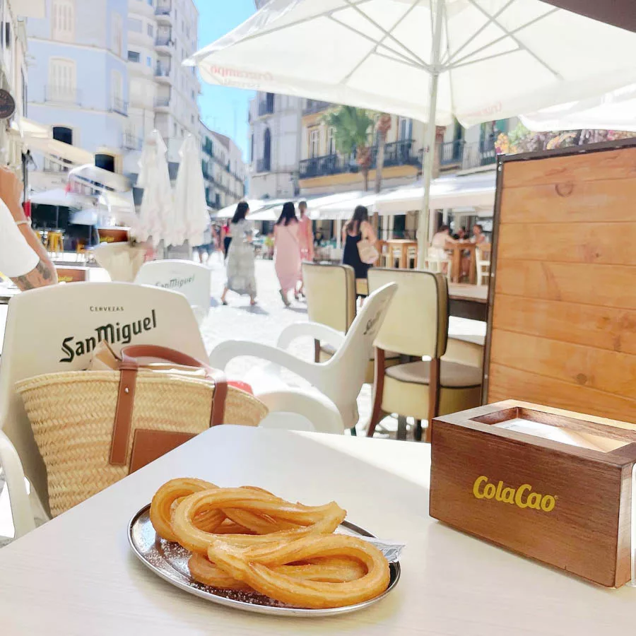 Churros of Cafe Madrid in Malaga