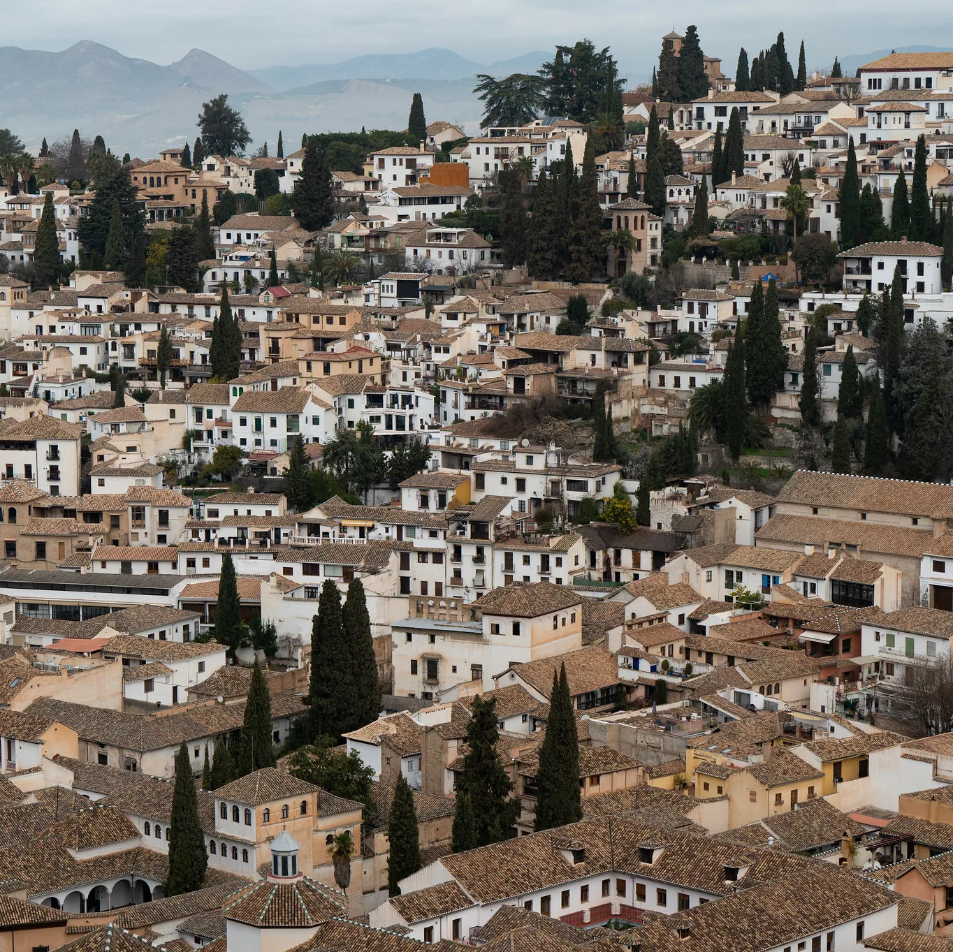 El Albayzín panorama, Granada in the Winter
