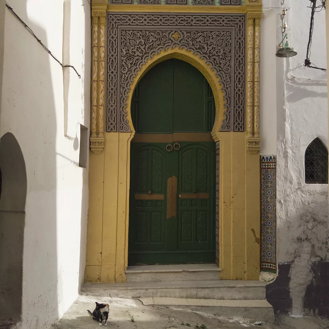 Tangier medina, green door