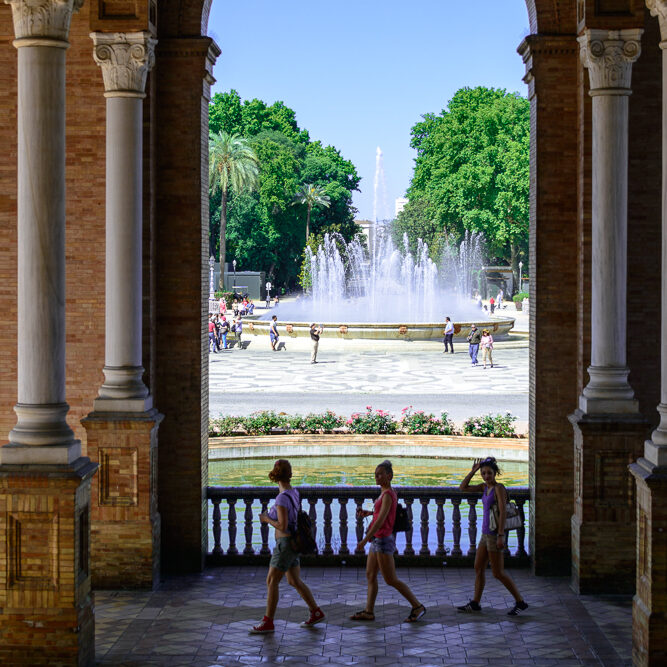 visiting the Plaza de Espana